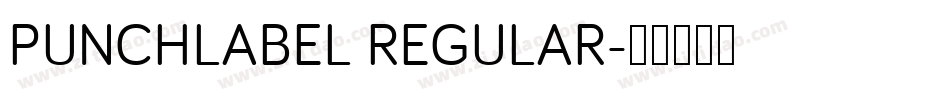 PUNCHLABEL REGULAR字体转换